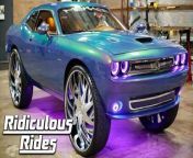 CAR ENTHUSIAST Corey Jones is back with his biggest build yet – a 2017 Dodge Challenger with a giant set of 34-inch wheels. Over the course of eight months, Corey worked tirelessly to finish his masterpiece that boasts a metallic blue exterior and multi-coloured LED lighting. A custom ‘peanut butter’ interior helps to take some of the shine off the colossal rims that Corey has personalised with his logo ‘CJ_ON_32S’. Corey, who resides in Illinois, has managed Crusader Customs for more than 10 years, building a variety of ‘crazy’ vehicles that he shows off on his successful YouTube channel. But a ride with 34” rims is something even he has never achieved before.