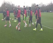 Rennes train ahead of UEFA Europa League knockout stage clash with AC Milan