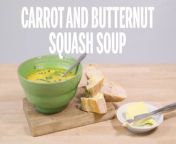 Perfect for a comforting lunch or dinner, this butternut squash and carrot soup is ready in just half an hour.