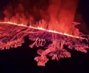 Lava flows from a volcano in southwest Iceland that had lit up the night sky on Saturday appeared to slow on Sunday (March 17), but authorities said they still posed a danger to infrastructure including a nearby fishing town. - REUTERS