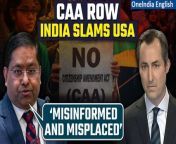 MEA Spokesperson Randhir Jaiswal defended India&#39;s Citizenship Amendment Act (CAA), stating it aligns with India&#39;s inclusive ethos and upholds human rights. He dismissed criticism from the US State Department, calling it misplaced and uninformed, emphasizing CAA&#39;s aim to grant citizenship, not revoke it, while addressing statelessness and ensuring dignity and rights for persecuted minorities. &#60;br/&#62; &#60;br/&#62;#RandhirJaiswal #CAANRC #Citizenshiplaw #HumanRights #Biden #BidenonCaa #PMModi #modiBiden #Worldnews #Oneindia #Oneindianews&#60;br/&#62;~HT.97~ED.101~