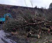 Rail landslide,Hadley Road, Oakengates,Telford.Has closed the line.