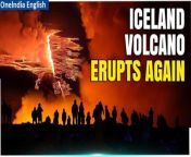 Witness the breathtaking eruption of an Icelandic volcano, as fountains of lava paint the night sky. Stay tuned for the latest updates on this dynamic natural event. Subscribe for more incredible footage of volcanic activity around the world.&#60;br/&#62; &#60;br/&#62;#Iceland #IcelandVolcano #IcelandVolcanoEruption #IcelandVolcanoErupts #LavaSpew #IcelandNews #ReykjanesPenisula #OneindiaNews&#60;br/&#62;~PR.274~ED.102~GR.125~HT.96~