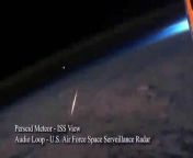 The U.S. Air Force Space Surveillance Radar in Texas recorded echoes of the Perseid Meteors as they passed over the monitoring facility. Includes imagery of a meteor photographed by astronaut Ron Garan aboard the International Space Station.