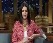Kendall Jenner walks Jimmy through her photography, including LOVE magazine covers, before showing off her skills with an impromptu photo shoot.
