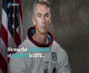 US astronaut Gene Cernan was the last man to set foot on the moon, in December 1972. He was also the second person to walk in space.
