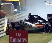 Huge Crash by Sergio Perez