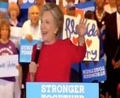 Hillary, still 68 for one more day, gets serenaded with &#39;Happy Birthday&#39; in South Florida.