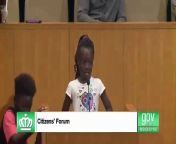 Young girl delivers emotional speech at Charlotte citizens forum, A young girl spoke about the recent police violence and feeling of injustice in Charlotte.