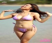 Lookme Beach Farung in Purple bikini from sentosa siloso beach
