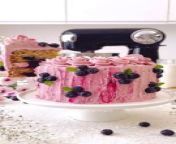 Blueberry Cake YAY or NAY? Who wants a slice?? Follow&#60;br/&#62;&#60;br/&#62;&#60;br/&#62;Small Batch Vegan Blueberry Cake, with fluffy blueberry sponges, blueberry compote &amp; a fresh blueberry buttercream!UNBELIEVABLY vegan, no-egg, no-dairy, natural colours &amp; oh so delicious! This cake BURSTS with fruity flavour, you’ll love it!