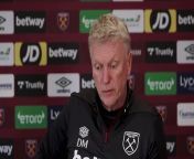 David Moyes has been speaking to the media ahead of West Ham United&#39;s Premier League match against Tottenham Hotspur.