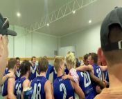 Watch: Russells Creek belt out the song after winning in the WDFNL round one match against Dennington.