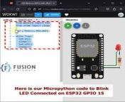 How to Blink LED Connected to ESP32 using Wokwi Online Simulator and Micropython | IoT | IIoT | from cs connected