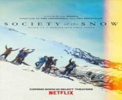 Society of the Snow (Spanish: La sociedad de la nieve) is a 2023 survival thriller film directed by J. A. Bayona, centered around the Uruguayan 1972 Andes flight disaster. It is an adaptation of Pablo Vierci&#39;s book of the same name, which documents the accounts of all 16 survivors of the crash, many of whom Vierci knew from childhood. The cast is composed of Uruguayan and Argentine actors, most of whom are newcomers.