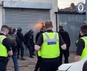 West Midlands Police release footage of suspected Birmingham chop shop being targeted by officers in Bordesley Green as they crackdown on ‘car cannibalism’