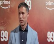 Ronny Johnsen on reuniting with Utd treble winners and on turning around current side&#60;br/&#62;&#60;br/&#62;Interview ahead of Premiere of Amazon&#39;s series 99 on Utd treble winners&#60;br/&#62;&#60;br/&#62;Printworks Cinema Complex, Manhcester, UK