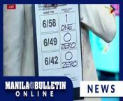 The Philippine Charity Sweepstakes Office (PCSO) announced that a bettor won the Ultra Lotto 6/58 jackpot on Tuesday evening, April 30, draw.&#60;br/&#62;&#60;br/&#62;The lucky bettor matched the Ultra Lotto winning combination of 09-56-36-07-55-54 for a prize worth P103.4 million.&#60;br/&#62;&#60;br/&#62;READ MORE: https://mb.com.ph/2024/4/30/lone-bettor-wins-p103-4-m-ultra-lotto-jackpot-in-april-30-draw