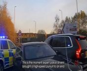 Notts Police officers had to ram his vehicle during the high-speed chase in order to get him to stop