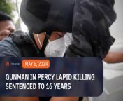 Over a year after his death, the self-confessed gunman in the killing of broadcaster Percy Lapid, Joel Escorial is sentenced to a minimum of 8 and a half years to a maximum of 16 years in prison.&#60;br/&#62;&#60;br/&#62;Full story: https://www.rappler.com/philippines/joel-escorial-self-confessed-gunman-percy-lapid-killing-jail-time/