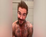 Topless David Beckham took over Victoria&#39;s Instagram to showcase his skincare regime.Source: Victoria Beckham