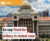 The former police sergeant pleaded guilty to accepting a RM6,000 bribe from a man two years ago to not take action over the case.&#60;br/&#62;&#60;br/&#62;Read More: &#60;br/&#62;https://www.freemalaysiatoday.com/category/nation/2024/05/13/ex-cop-fined-rm8000-for-taking-bribe-to-close-molest-case/&#60;br/&#62;&#60;br/&#62;Laporan Lanjut: &#60;br/&#62;https://www.freemalaysiatoday.com/category/bahasa/tempatan/2024/05/13/rasuah-tutup-kes-cabul-bekas-sarjan-wanita-didenda-rm8000/&#60;br/&#62;&#60;br/&#62;Free Malaysia Today is an independent, bi-lingual news portal with a focus on Malaysian current affairs.&#60;br/&#62;&#60;br/&#62;Subscribe to our channel - http://bit.ly/2Qo08ry&#60;br/&#62;------------------------------------------------------------------------------------------------------------------------------------------------------&#60;br/&#62;Check us out at https://www.freemalaysiatoday.com&#60;br/&#62;Follow FMT on Facebook: https://bit.ly/49JJoo5&#60;br/&#62;Follow FMT on Dailymotion: https://bit.ly/2WGITHM&#60;br/&#62;Follow FMT on X: https://bit.ly/48zARSW &#60;br/&#62;Follow FMT on Instagram: https://bit.ly/48Cq76h&#60;br/&#62;Follow FMT on TikTok : https://bit.ly/3uKuQFp&#60;br/&#62;Follow FMT Berita on TikTok: https://bit.ly/48vpnQG &#60;br/&#62;Follow FMT Telegram - https://bit.ly/42VyzMX&#60;br/&#62;Follow FMT LinkedIn - https://bit.ly/42YytEb&#60;br/&#62;Follow FMT Lifestyle on Instagram: https://bit.ly/42WrsUj&#60;br/&#62;Follow FMT on WhatsApp: https://bit.ly/49GMbxW &#60;br/&#62;------------------------------------------------------------------------------------------------------------------------------------------------------&#60;br/&#62;Download FMT News App:&#60;br/&#62;Google Play – http://bit.ly/2YSuV46&#60;br/&#62;App Store – https://apple.co/2HNH7gZ&#60;br/&#62;Huawei AppGallery - https://bit.ly/2D2OpNP&#60;br/&#62;&#60;br/&#62;#FMTNews #ExCop #Bribery #Molest #Fine #PDRM