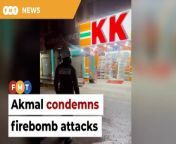 The Umno Youth chief said those carrying out a boycott of the KK Mart chain should not resort to violence.&#60;br/&#62;&#60;br/&#62;&#60;br/&#62;&#60;br/&#62;Read More: &#60;br/&#62;https://www.freemalaysiatoday.com/category/nation/2024/03/30/akmal-condemns-firebombing-calls-for-stern-action/&#60;br/&#62;&#60;br/&#62;Free Malaysia Today is an independent, bi-lingual news portal with a focus on Malaysian current affairs.&#60;br/&#62;&#60;br/&#62;Subscribe to our channel - http://bit.ly/2Qo08ry&#60;br/&#62;------------------------------------------------------------------------------------------------------------------------------------------------------&#60;br/&#62;Check us out at https://www.freemalaysiatoday.com&#60;br/&#62;Follow FMT on Facebook: https://bit.ly/49JJoo5&#60;br/&#62;Follow FMT on Dailymotion: https://bit.ly/2WGITHM&#60;br/&#62;Follow FMT on X: https://bit.ly/48zARSW &#60;br/&#62;Follow FMT on Instagram: https://bit.ly/48Cq76h&#60;br/&#62;Follow FMT on TikTok : https://bit.ly/3uKuQFp&#60;br/&#62;Follow FMT Berita on TikTok: https://bit.ly/48vpnQG &#60;br/&#62;Follow FMT Telegram - https://bit.ly/42VyzMX&#60;br/&#62;Follow FMT LinkedIn - https://bit.ly/42YytEb&#60;br/&#62;Follow FMT Lifestyle on Instagram: https://bit.ly/42WrsUj&#60;br/&#62;Follow FMT on WhatsApp: https://bit.ly/49GMbxW &#60;br/&#62;------------------------------------------------------------------------------------------------------------------------------------------------------&#60;br/&#62;Download FMT News App:&#60;br/&#62;Google Play – http://bit.ly/2YSuV46&#60;br/&#62;App Store – https://apple.co/2HNH7gZ&#60;br/&#62;Huawei AppGallery - https://bit.ly/2D2OpNP&#60;br/&#62;&#60;br/&#62;#FMTNews #AkmalSaleh #Firebomb #KKMart