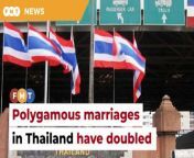 A civil and Islamic family law expert says couples have done their homework to ensure that their marriage fulfills religious laws.&#60;br/&#62;&#60;br/&#62;Read More: https://www.freemalaysiatoday.com/category/nation/2023/01/16/light-penalties-reason-why-many-go-to-thailand-for-polygamy-says-don/&#60;br/&#62;&#60;br/&#62;Laporan Lanjut: https://www.freemalaysiatoday.com/category/bahasa/tempatan/2023/01/16/poligami-di-siam-laku-kerana-hukuman-ringan-di-malaysia-kata-pensyarah/&#60;br/&#62;&#60;br/&#62;Free Malaysia Today is an independent, bi-lingual news portal with a focus on Malaysian current affairs.&#60;br/&#62;&#60;br/&#62;Subscribe to our channel - http://bit.ly/2Qo08ry&#60;br/&#62;------------------------------------------------------------------------------------------------------------------------------------------------------&#60;br/&#62;Check us out at https://www.freemalaysiatoday.com&#60;br/&#62;Follow FMT on Facebook: http://bit.ly/2Rn6xEV&#60;br/&#62;Follow FMT on Dailymotion: https://bit.ly/2WGITHM&#60;br/&#62;Follow FMT on Twitter: http://bit.ly/2OCwH8a &#60;br/&#62;Follow FMT on Instagram: https://bit.ly/2OKJbc6&#60;br/&#62;Follow FMT on TikTok : https://bit.ly/3cpbWKK&#60;br/&#62;Follow FMT Telegram - https://bit.ly/2VUfOrv&#60;br/&#62;Follow FMT LinkedIn - https://bit.ly/3B1e8lN&#60;br/&#62;Follow FMT Lifestyle on Instagram: https://bit.ly/39dBDbe&#60;br/&#62;------------------------------------------------------------------------------------------------------------------------------------------------------&#60;br/&#62;Download FMT News App:&#60;br/&#62;Google Play – http://bit.ly/2YSuV46&#60;br/&#62;App Store – https://apple.co/2HNH7gZ&#60;br/&#62;Huawei AppGallery - https://bit.ly/2D2OpNP&#60;br/&#62;&#60;br/&#62;#FMTNews #Marriage #IslamicLaws #Polygamy