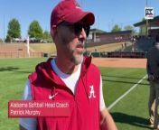 Alabama Softball Head Coach Patrick Murphy after the Crimson Tide's 8-3 loss to Virginia Tech from ready video patrick