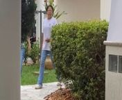 In this comical video, a woman&#39;s reaction takes an unexpected turn as she almost screams at the top of her lungs upon spotting a garden lizard. The unexpected encounter with the reptile leads to a hilarious and entertaining moment, showcasing the humorous side of human reactions to unexpected situations. The genuine surprise and exaggerated response create a lighthearted atmosphere, making the video a source of laughter for those who enjoy comical and unexpected moments. It&#39;s a humorous glimpse into the everyday scenarios that can catch us off guard and elicit amusing reactions.&#60;br/&#62;Location: Assis, Brasil&#60;br/&#62;WooGlobe Ref : WGA730101&#60;br/&#62;For licensing and to use this video, please email licensing@wooglobe.com