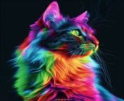 Prompt Midjourney : Make cat colorful and more majestic --v 6.0