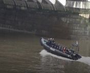Police boats searched the River Thames near Chelsea Bridge on Saturday, where alkali attack suspect Abdul Ezedi is believed to have &#92;