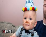 A miracle baby has beaten all the odds to celebrate his first birthday after he was born 16 weeks early - weighing the same as a loaf of bread.&#60;br/&#62;&#60;br/&#62;Arley-James Hughes was so small he had to be kept in a ‘sandwich bag’ which mimicked mum Naomi Walker&#39;s womb.&#60;br/&#62;&#60;br/&#62;The tiny tot - who weighed just 1lb (500g) at birth - spent 153 days in hospital as he battled a rare heart condition.&#60;br/&#62;&#60;br/&#62;And doctors were so worried about him that they told Naomi, 35, and her partner Chris Hughes, 34, to make funeral plans.&#60;br/&#62;&#60;br/&#62;But after doctors gave him a lifesaving trial drug, his health finally improved and he was allowed home after more than five months in July.&#60;br/&#62;&#60;br/&#62;The smiley youngster is still on oxygen but is growing stronger by the day. &#60;br/&#62;&#60;br/&#62;And he celebrated his first birthday surrounded by his loving family in Morecambe, Lancs., on Tuesday (Feb 20).&#60;br/&#62;&#60;br/&#62;Relieved Naomi said: “Arley has survived everything that’s been thrown at him, he’s a miracle.&#60;br/&#62;&#60;br/&#62;“I count my blessing every day. I know he’s got a long way to go. He still needs support with breathing at the minute, but I’m just amazed at his incredible strength. &#60;br/&#62;&#60;br/&#62;“For someone who weighed 500g to put up the fight he has and to be so happy and smiley throughout it all, there are no words to describe how proud and amazed I am.&#92;