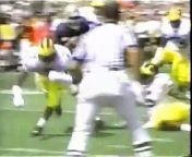 This series of clips shows WWU&#39;s Chris Moore making perhaps the greatest acrobatic catch in a 1992 football game against the University of Puget Sound Loggers.