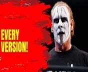 Discover the evolution of wrestling legend Sting through the decades!Which version is your favorite? #Sting #Wrestling #Legend #AEW #WWE #NWA