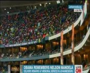 Obama Honors Nelson Mandela Memorial Service Johannesburg Mandela Belongs To The Ages.