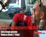 Exclusive: Watch as Chris Brown sees Rebecca Black&#39;s &#92;