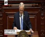 Gov. Mark Dayton collapsed while delivering his State of the State speech on Monday, striking his head on a lectern. The 69-year-old Democrat was helped into a back room and appeared to be conscious
