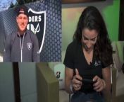 Apparently mixing gymnastics and football, as she’s recently agreed to go on a double date with Raiders tight end Colton Underwood via video. Even tho, Aly says she is insecure about having a long distance relationship.