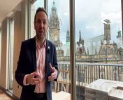 Councillor Ben Miskell, chair of the Transport, Regeneration and Climate committee at Sheffield City Council and Valerie Donaldson, General Manager of the Radisson Blu Sheffield, discuss the venues impending opening on June 10, 2024.