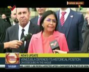 The Vice President of Venezuela, Delcy Rodriguez, presents before the ICJ documents that validate that Essequiba Guyana belongs to Venezuelans. teleSUR