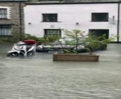 Flooding in Looe (Video by Matt Clark) from high hill