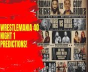 Get ready for WrestleMania 40 night one predictions! Who will come out on top? Watch to find out! #WrestleMania40 #WWE #Predictions #Wrestling #Championships