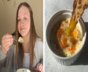 Eggs are always are great option for breakfast, but giving the effort to cook in the early hours of the morning can make some people reconsider. In this video, a registered dietitian shows you an easy way to enjoy eggs: Microwave Egg and Cheese “Bake”. Simply combine the eggs into a small bowl with spinach and cheddar for extra nutritional value. In under five minutes, this protein-packed meal is a filling meal that anyone with a microwave can make.