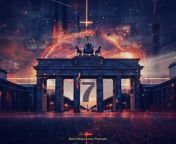 Prompt Midjourney : An elegant image of a countdown timer with the number 7, with the stylized image of the Brandenburg Gate in Berlin, in the background.
