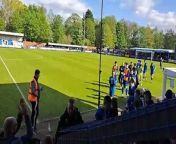 Bury Town players and management complete a lap of appreciation to their supporters after a 6-0 victory against Enfield in final regular season home game from flashing home