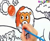 Lion Drawing, Painting and Coloring for Kids & Toddlers _ Drawing Basics #219 from gumballs basics mod