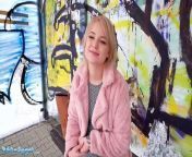 Public Agent Short Hair Blonde Amateur Teen with Soft Natural Body Picked up as Bus Stop from bus itna hai tumse khan