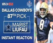 With the 87th pick in the 2024 NFL Draft, the Dallas Cowboys selected Marist Liufau, linebacker from Notre Dame. Check out the Draft show react and analyze the pick in the video above!