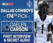 Check out new Dallas Cowboys cornerback Caelen Carson in his first interview after being drafted. Then, hear the secret audio of Jerry Jones telling Carson he&#39;s now a member of America&#39;s Team.